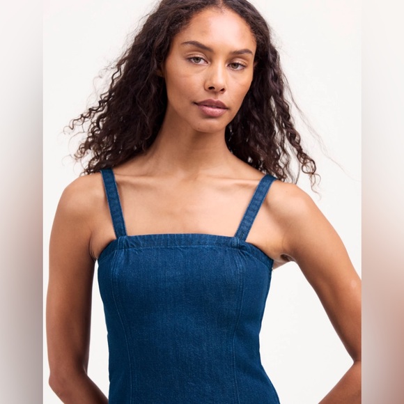 NWT Madewell Denim Strapless Mini Dress - Maytown Wash - 4 - Picture 5 of 13